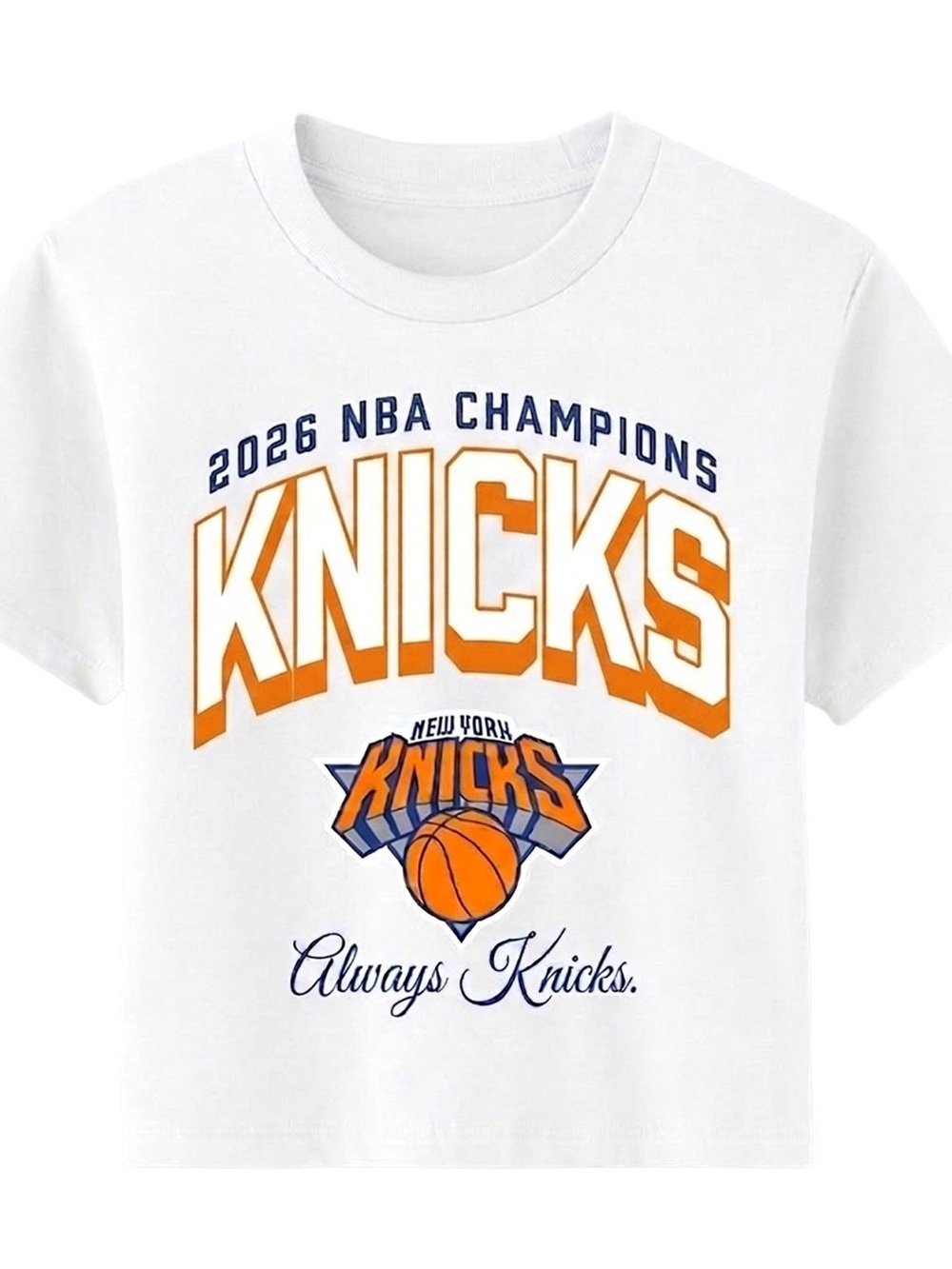 Knicks Exclusive 2026 NBA champions Crop Tee size  women’s M Sold Out Online!